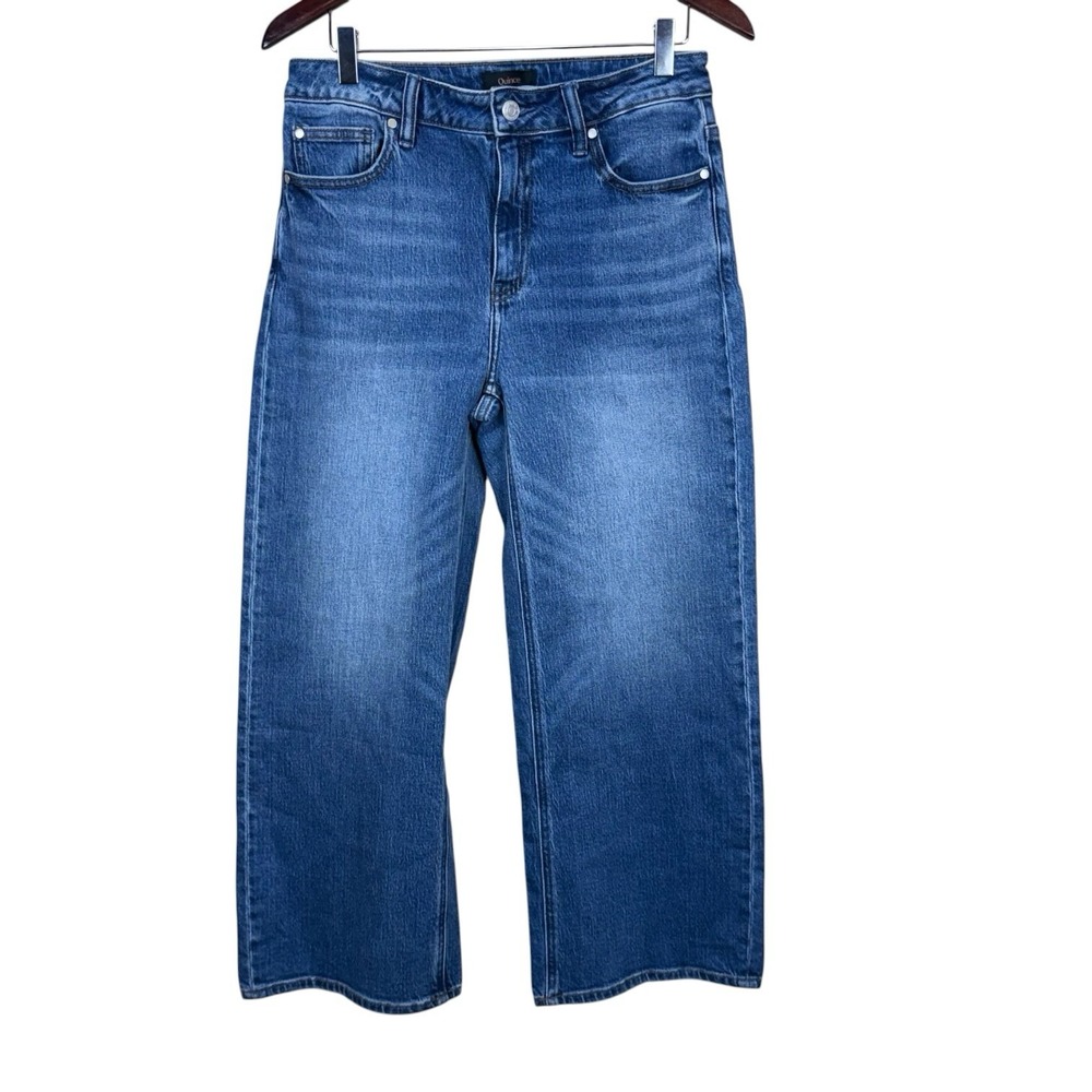 Quince Women Bella Stretch Relaxed Straight Jeans Atlantic Blue 29 29x26